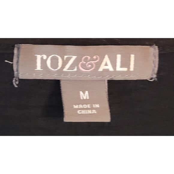 Boho V-Neck Empire Waist Blouse Black White Paisley Free People Style M - Picture 6 of 10